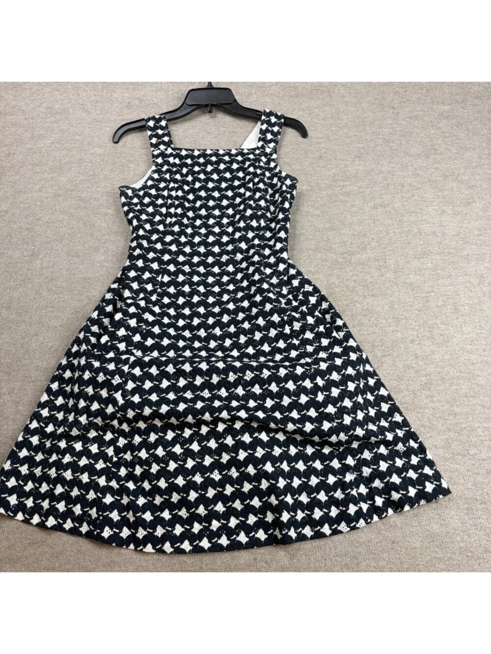 Theory Womens Dress 2 Blue Eyelet A-Line Geometric Pockets Cotton